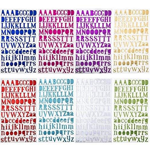ANY COLOUR A4 SHEET OF ALPHABET LETTERS & NUMBERS VINYL STICKERS 
