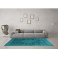 thumbnail image 3 of Ahgly Company Indoor Rectangle Abstract Light Blue Modern Area Rugs, 2' x 5', 3 of 4