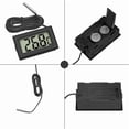 thumbnail image 2 of Mini Digital LCD Thermometer with Temperature Probe and Sensor Tester for Refrigerators, Freezers, Aquariums (4X Black), 2 of 5