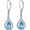 03-Aquamarine Blue, variant on 925 Sterling Silver 12 Months Birthstone Dangle Earrings for Women, 10 * 7 mm Pear Shape Gemstone Teardrop Leverback Earrings with Cubic Zirconia, Jewelry Gifts for Birthday