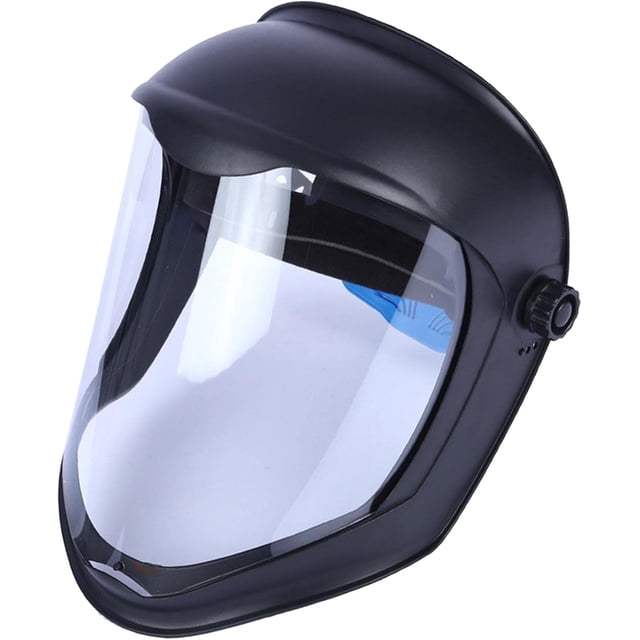 Pantalla protectora facial dieléctrica sin partes metálicas, con certificación ANSI Z87 para seguridad industrial