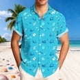 thumbnail image 6 of MELDVDIB Mens Summer Vacation Shirts Button-Up Turn-Down Collar Short Sleeve Tops Fashion Casual Tropical Floral Printed Beach Shirts, 6 of 6