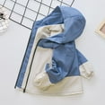 thumbnail image 3 of Eltusu Boys Jackets, Windproof Full Zip Hooded Waterproof Spring Fall Outerwear Blue Size 5 T, 3 of 8