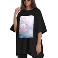 thumbnail image 4 of Plus Size Shirt for Women Black Tops for Women Short Sleeves Shirt for Women T Shirt Crewneck Shirt for Women XL, 4 of 5