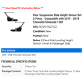 thumbnail image 2 of Rear Suspension Ride Height Sensor Set 2 Piece - Compatible with 2015 - 2018 Chevy Silverado 1500 2016 2017, 2 of 2