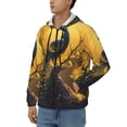 thumbnail image 3 of Honeii Elegant Gold Leaf Peacock Print Hoodies for Men, Pullover & Full Zip, Breathable Zip up Hoodie, Sweatshirt-Small, 3 of 5