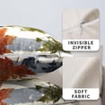 thumbnail image 3 of Colorful Maple Leaves Pillow Covers 18x18 Set of 2 Fall Pillow Covers Blue Beige White Stripes Decorative Pillow Cover Autumn Throw Pillow Covers for Patio Outdoor Indoor Couch, 3 of 6