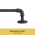 thumbnail image 3 of Kenney® Adler 5/8" Indoor/Outdoor Rust-Resistant Wrap Around Curtain Rod, 28-48", Black, 3 of 7