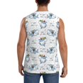 thumbnail image 4 of Pofeuu Cute Shark Print Men's Muscle T-Shirt, Sleeveless, Muscle Tank, Classic Muscle Tee Top For Men Casual Sleeveless Muscle T-Shirt Trendy Clothes-Small, 4 of 7