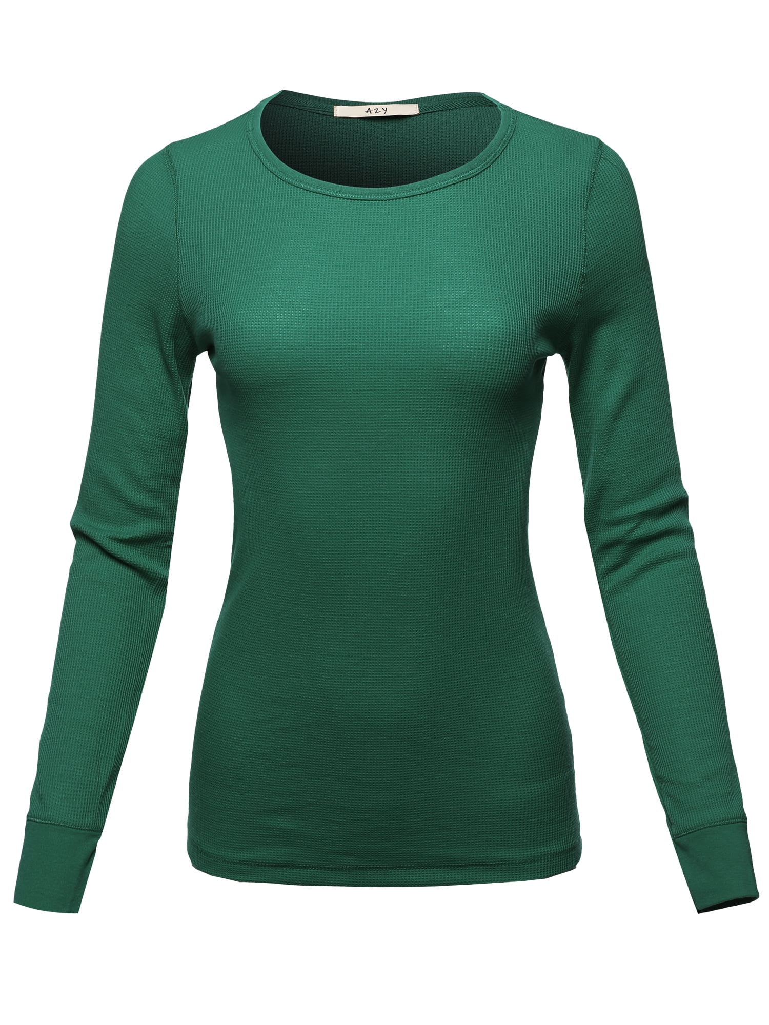 A2y A2y Womens Basic Solid Long Sleeve Crew Neck Fitted Thermal Top Shirt Olive 1xl Walmart