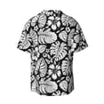 thumbnail image 4 of Goofa Tropical Leaves Printed Men's Casual Short-sleeved Shirt,Lightweight Breathable Button-down,Summer Casual men's top,Versatile Fashion shirt-3X-Large, 4 of 7
