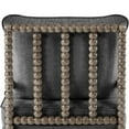 thumbnail image 5 of Triple Tree Stylish RUBBER WOOD FABRIC Armchair with Cushion, Black, 5 of 6