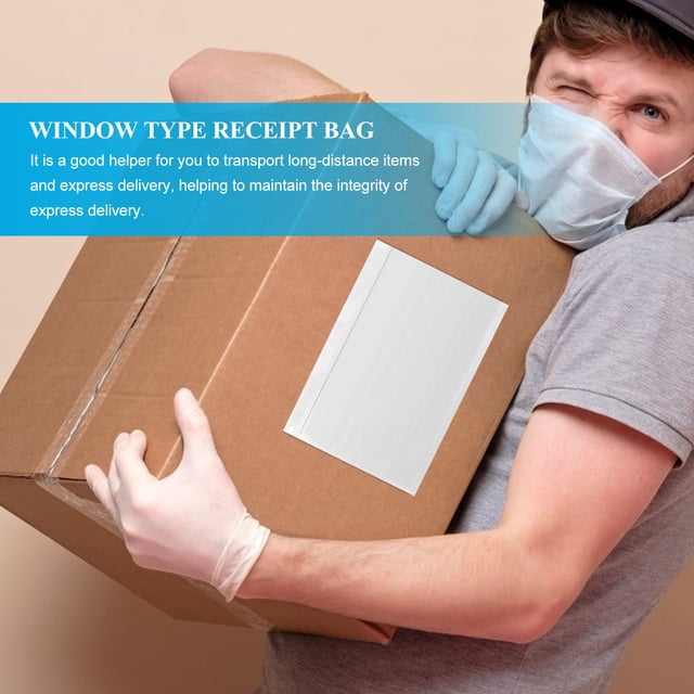 FOMIYES 50Ud Bolsa Para Facturas Transparente Impermeable Para Uso En De Mensajería