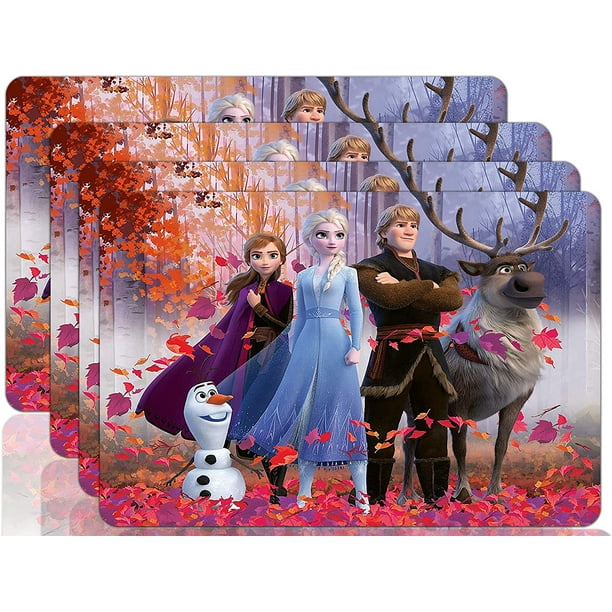 Fro_zen Placemats 4PCS 18 x 12 Inch An_na & El_sa Kids Placemats