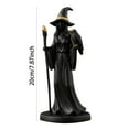 thumbnail image 2 of Gothic Witch Sculpture Resin Mystical Figurine Staff Desktop Ornament Home Halloween Witchful Thinking Gothic, 2 of 4