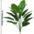 thumbnail image 2 of Artificial Plants Banana 18 Leaves Faux Large Bird of Paradise Frond Tropical Palm Leaves Imitation Ferns Leaf for Home Party Flowers Arrangement Wedding Decorations (2), 2 of 5