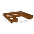 thumbnail image 3 of Outsunny DIY 5-box Raised Garden Bed Outdoor Flower Bed Set, Brown, 3 of 10