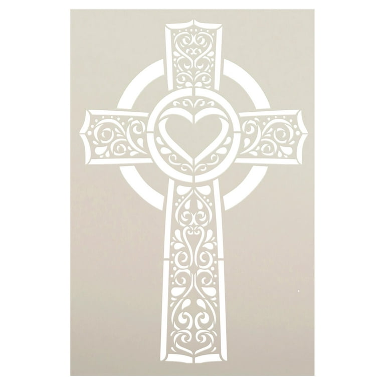 StudioR12 Celtic Cross Stencil for Faith Decor, STCL6388, 18 studior12-celtic-cross-stencil-for-faith-decor-stcl6388-18-x-12-walmart-com