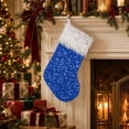thumbnail image 5 of PryvnHome Christmas Stocking Sequin Stocking with Faux Fur Trim and Hanging Loop for Tree Decoration Candy Bag, 5 of 6