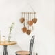 thumbnail image 3 of Macramé colgante de pared hecho a mano decoraciones para el hogar Boho macramé tapiz tejido colgante de pared hoja pluma decoración de pared caqui, 3 of 6