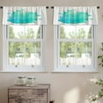 thumbnail image 2 of LALILO Kitchen Curtain Valance Watercolor Stain White Card Rod Pocket Window Curtain 52"x 18" Set of 2, 2 of 7