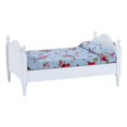 thumbnail image 2 of Mini muebles para 1/12 casa de en miniatura cama individual adorno de decoración de para casa de blanco Hugo Cama en miniatura de casa de muñecas, 2 of 10