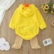 thumbnail image 5 of Gibobby Mameluco para niña Vestido de fiesta infantil niños niñas manga larga Cosplay pato animados mono recién nacido con calentadores de piernas(Amarillo, 6-12 Meses), 5 of 5