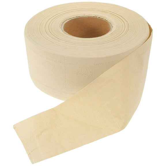 Supvox Large Roll Paper Made of Wood Pulp Soft Khaki Toilet Paper for Home Use