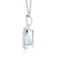 thumbnail image 2 of ANGARA Natural Pear-Shaped 1.6 ct Aquamarine Pendant with Leaf Bale in 14K White Gold for Women (Size-10x7mm) | March Birthstone, Anniversary, Jewelry Gift for Women | Natural Aquamarine Necklace, 2 of 9