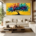 thumbnail image 6 of Large Colorful Tree of Life Canvas Wall Art, Abstract Tree Decor Painting Canvas Print for Living Room, Bedroom, Office Decorations, Gifts for Men, 6 of 7