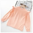 thumbnail image 3 of Hienoo Little Girls Long Sleeve T Shirt Bunny Print Crewneck Casual T-Shirt Undershirt, 3 of 5