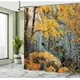 thumbnail image 5 of Ambesonne Tree Shower Curtain, Maple Falling Leaves, 69"Wx84"L, Grey Orange, 5 of 5