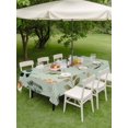 thumbnail image 3 of Spring Leaves Outdoor Tablecloth - 52x70 Inch Rectangle Dining Table Cover, Pink Flowers Pastoral Botanical Green Waterproof Outdoor Table Cloth with Umbrella Hole & Zipper for Picnic/Patio/Party, 3 of 7