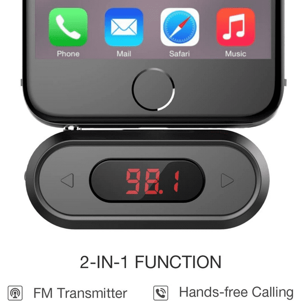 FM Transmitter Audio Adapter Car Kit, Wireless in-Car Transmitter 3.5mm Aux Port for Car iPhone 6s 5 SE iPod iPad Smart Phones MP3 MP4 Audio Players - Walmart.com