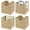 Off-White, variant on mDesign Seagrass Woven Cube Bin Basket Organizer, Handles, 6 Pack - Natural/Tan