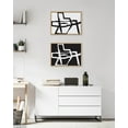 thumbnail image 6 of Kate and Laurel Sylvie Bold Sophisticated Abstract Black and White Stroke Framed Canvas Wall Art Set by The Creative Bunch Studio, 2 piece 18x24 Natural, Modern Striking Brushstroke Art Set for Wall, 6 of 6