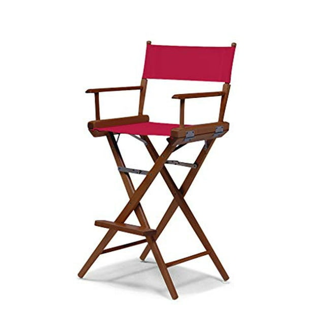 Telescope Casual World Famous Bar Height Director Chair, Forest Green with Walnut Frame