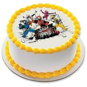 Power Rangers Ninja Steel 7.5" Round Edible Cake Topper (Each)