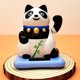 thumbnail image 4 of Adorno de panda para tablero de auto, adorno solar para auto, adorno de estatua de panda con energía solar, adorable adorno de panda para auto, figura de panda cabezón para auto, 4 of 7