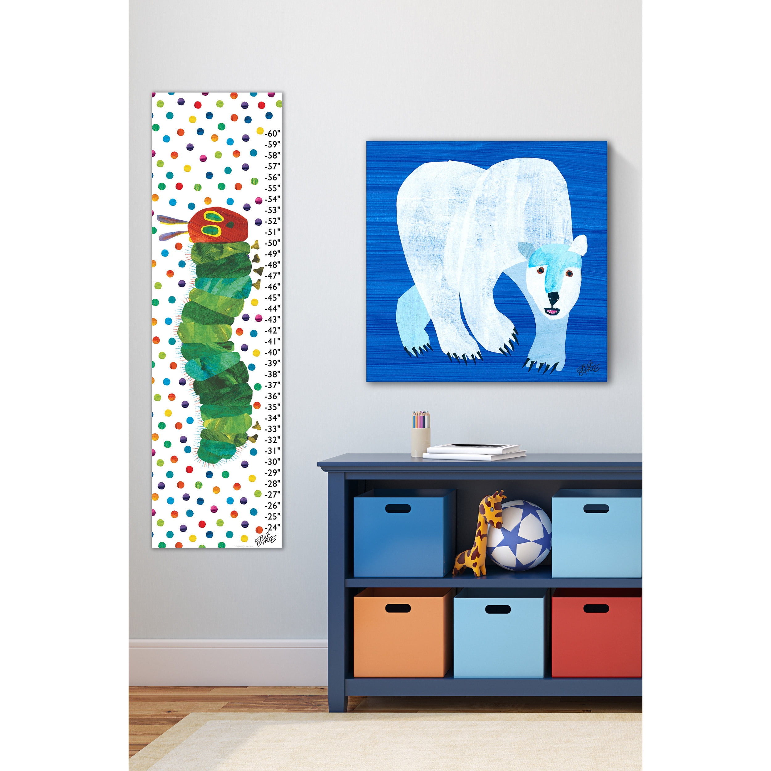 Eric Carle Caterpillar Dots Canvas Growth Chart