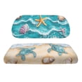 thumbnail image 2 of Pzuqiu Beach Turtle Golf Cart Seat Cover Set - Watercolor Seashell Design, Breathable Stretch-Fit, Universal 2-Seat Golf Cart Accessory, Protection, 2 of 9