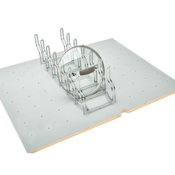 Rev-A-Shelf 5DLD-1-CR Drawer Lid Organizer for Drawer Peg Boards, Chrome