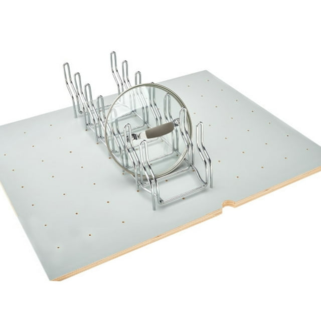 Rev-A-Shelf 5DLD-1-CR Drawer Lid Organizer for Drawer Peg Boards, Chrome
