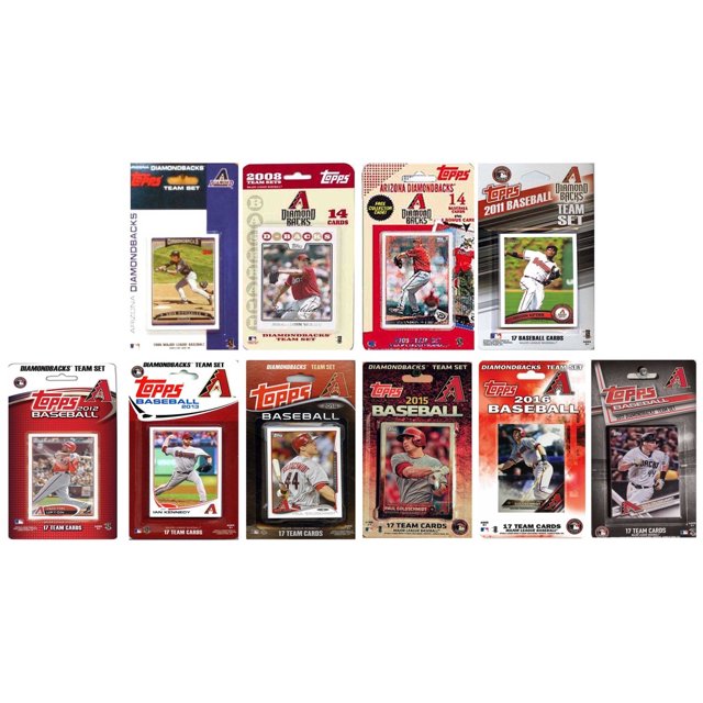 MLB Arizona Diamondbacks 11 Different Licensed Trading Card Team Sets
