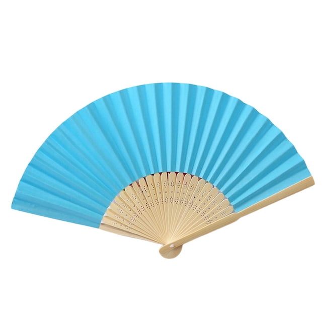 Home Improvement, Solid Fan Folding Folding Party Wedding Hand Dance Held Silk Pattern Color Tools & Home Improvement, Paper Fans set