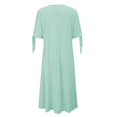 thumbnail image 6 of Womens V Neck Short Sleeve Dress Hollow Out Detail Casual Style Solid Color, 6 of 8