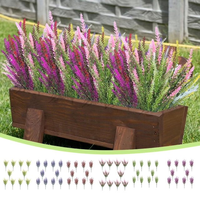 Plantas colgantes artificiales Decoración de interiores al aire libre | Vegetación sintética realista | Hojas de plástico resistentes a los rayos UV, colores mixtos | Juego de 10 piezas | Longitud