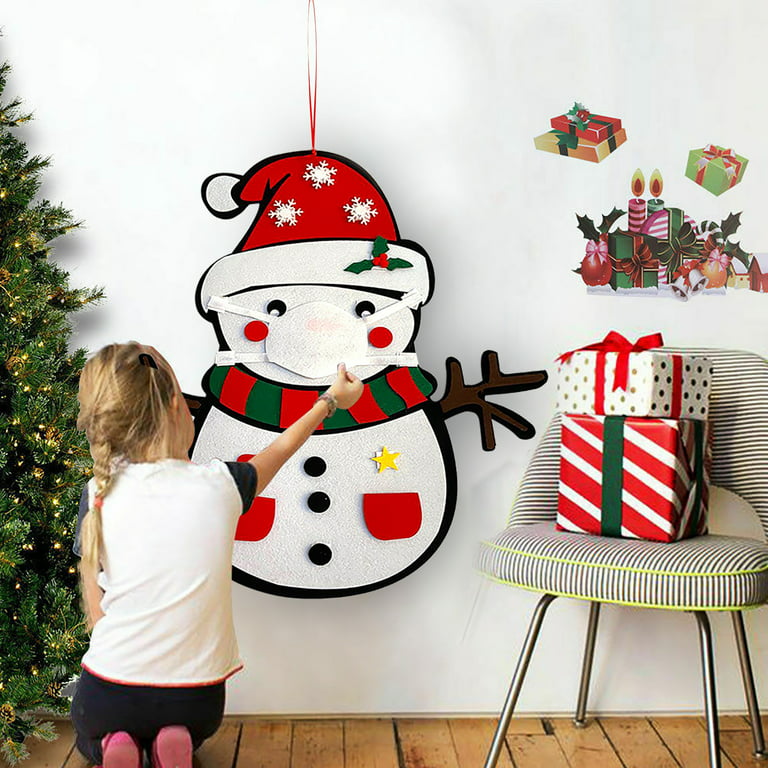 Felt Snowman Games Set Ornaments  Kids Christmas Arts Crafts - Diy Felt  Christmas - Aliexpress