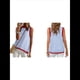 thumbnail image 3 of Camiseta Sin Mangas de Cuello Alto con Bloques de Color y Rayas Informales para Mujer, de Verano 2025, de Punto Holgado, de Corte Alto y Sin Mangas Como Se Muestra L, 3 of 6