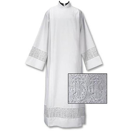 Ihs Cross - CBCS TS595-SM Latin Cross & IHS Lace Front Wrap Alb, Small